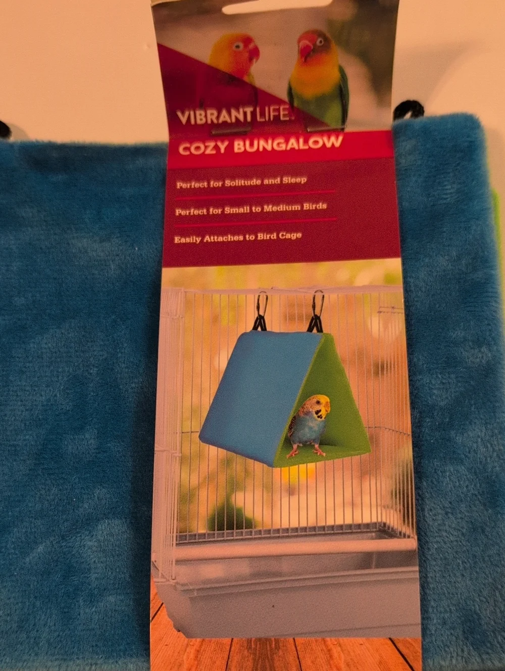 Cozy Bungalow Bird Tent Blue & Green Set of 2